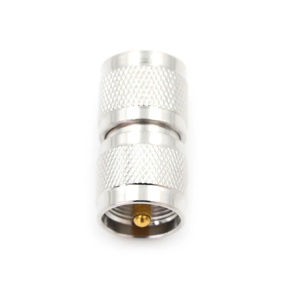 Серебряный UHF PL259 штекер к PL 259 RF коаксиальный разъем адаптера двойной прямой