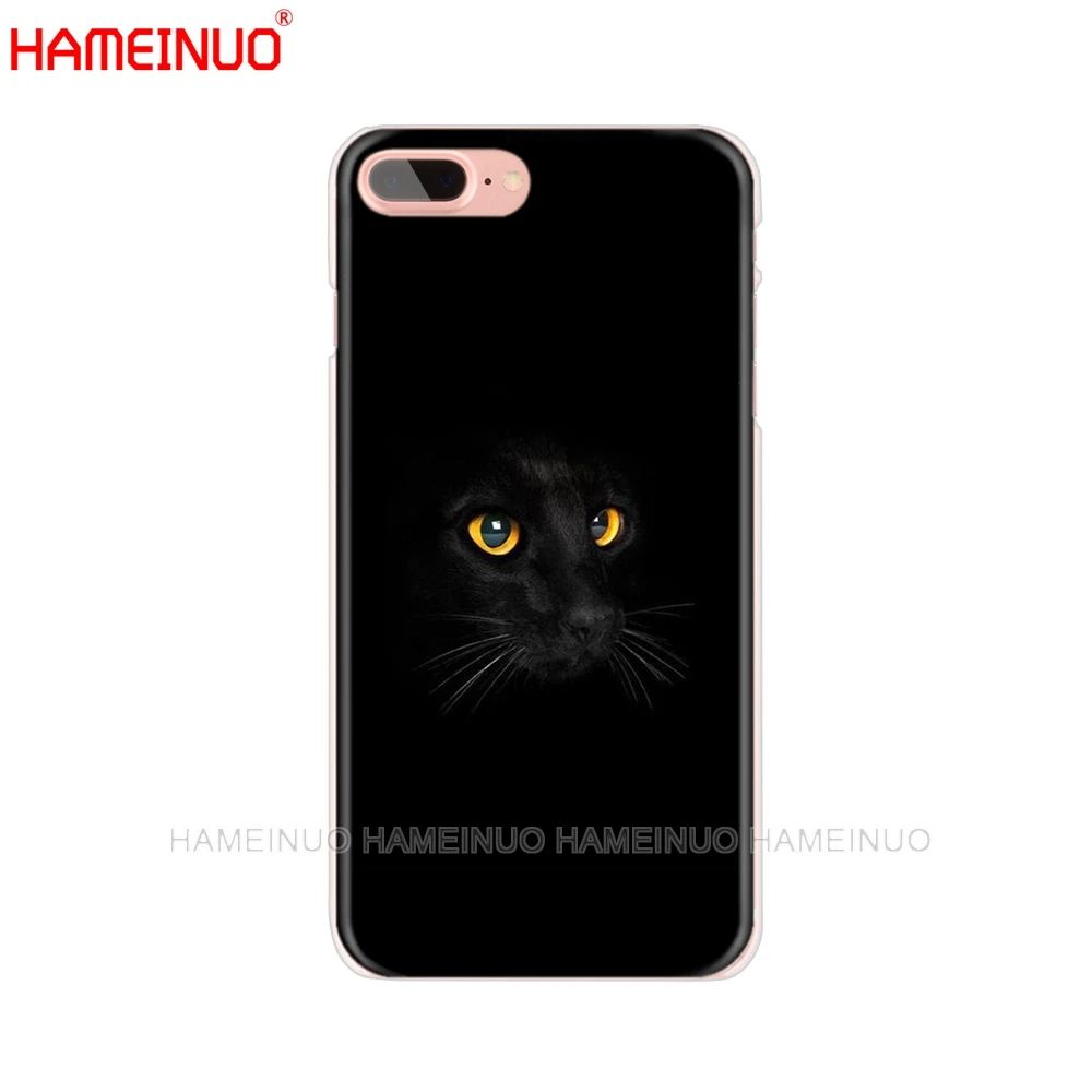 HAMEINUO Черный кот глазящий глаз на сотовый телефон чехол для iphone X 8 7 6 4 4S 5 5S SE 5c 6s plus