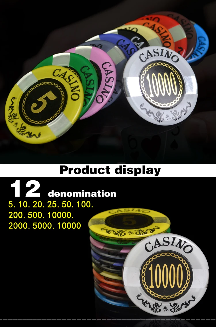 100 шт./компл. высокое качество низкая цена имитация кристалл фишки для покера чип Наборы для ухода за кожей Texas hold'em казино чипов Бесплатная
