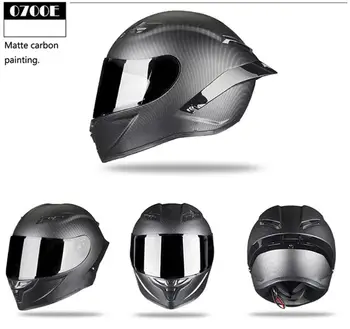

New full face carbon painting line motorcycle safe helmet DOT 218 Road racing Helmet