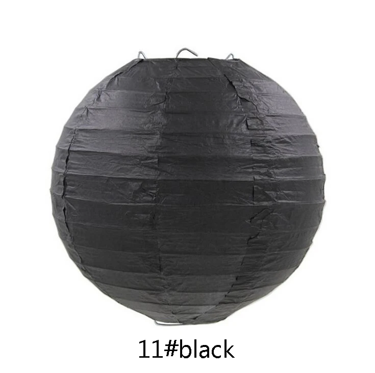 11 black Праздничные принадлежности 20 дюймов 50 см Круглый Китайский бумажный фонарь для дня рождения Свадебные украшения подарок ремесло DIY Wh - Цвет: 11 black