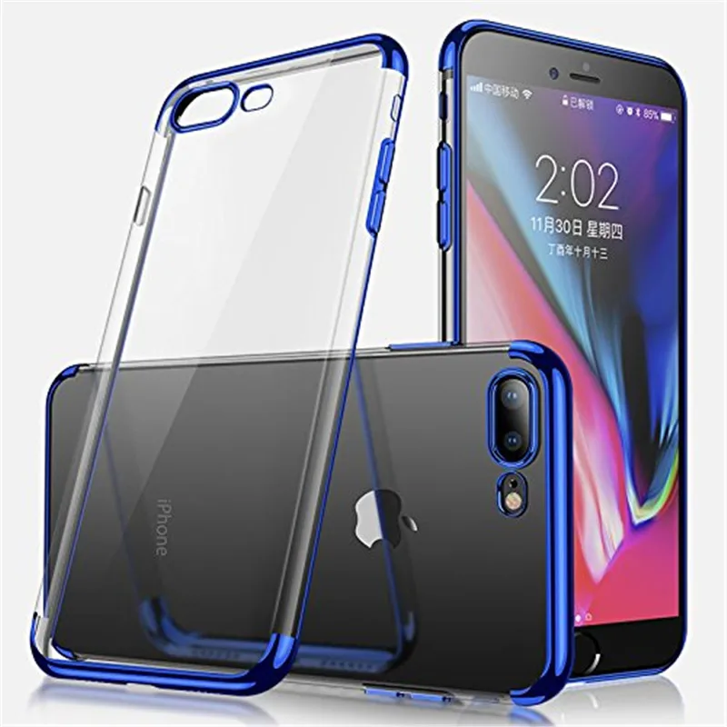 Ультратонкий кристально чистый позолоченный резиновый чехол из ТПУ для iphone x xs max