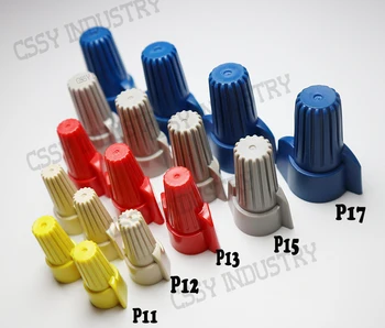 

freeshipping 50Pcs/lot Electrical double wing screw wire Connector Twist-On Terminals Cap Spring Insert Assortment P11 P12 P13