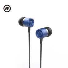 WK Проводные металлические музыкальные наушники, стерео бас наушники, точный звук 3,5 мм, цветная гарнитура с HD микрофоном, наушники для samsung/Xiaomi