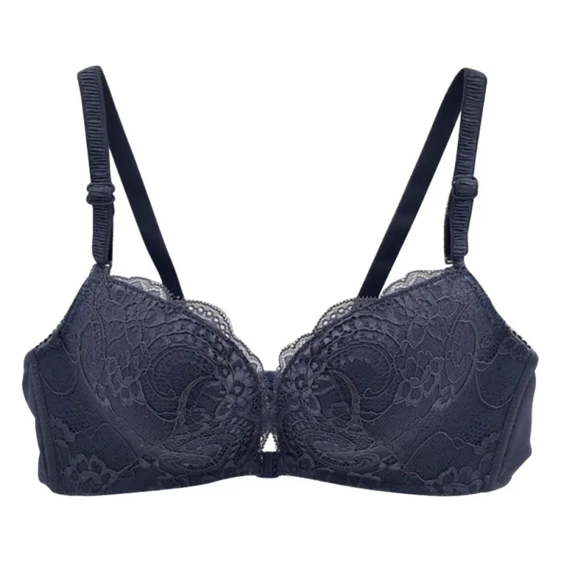 Sexy Push Up Women Lingerie Front Button Bra Buckle Underwear Comfortable Lace Bra Bralette Wire Free Female Bra Plus Size T8