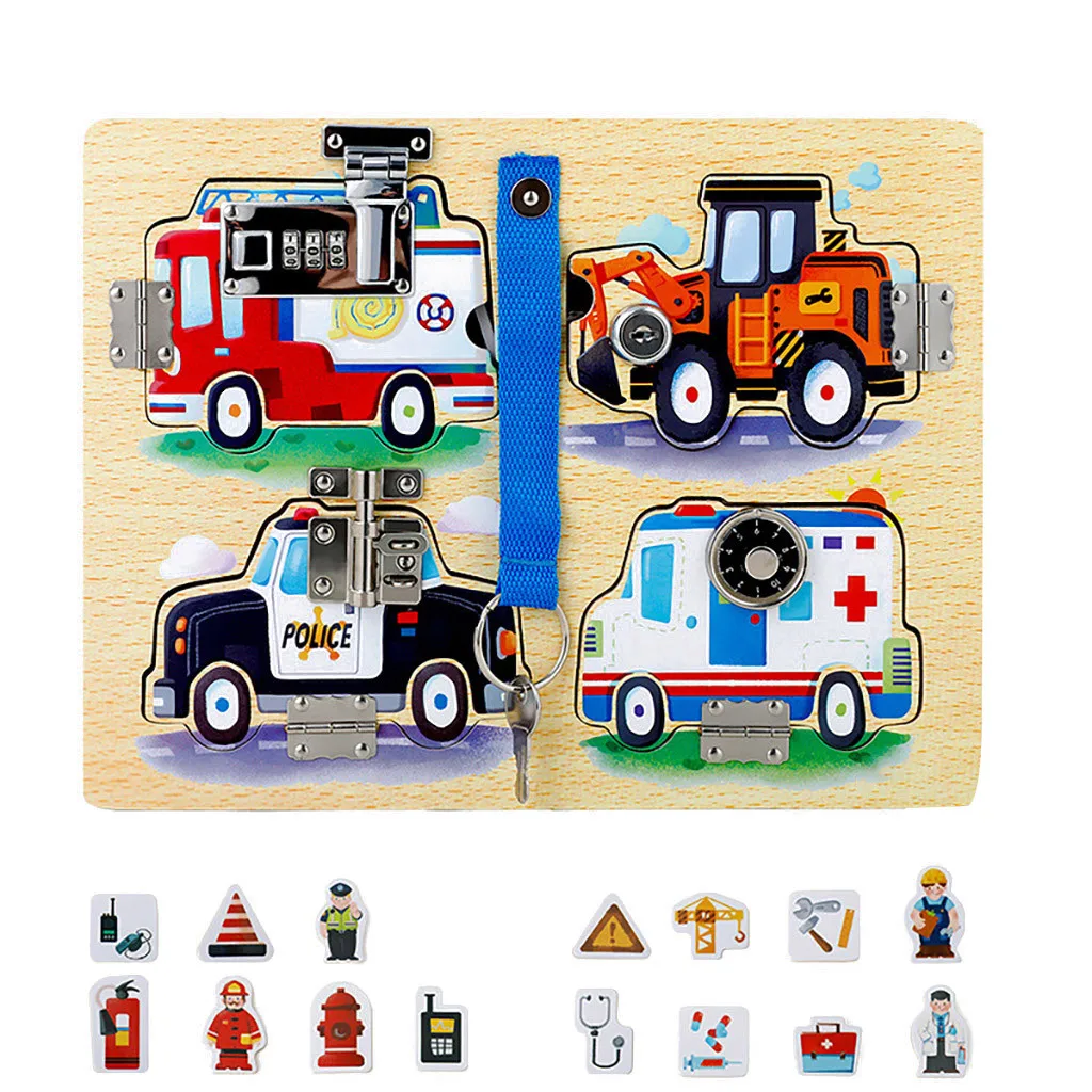 

Wooden Latches Board Developmental Toy Helps Develop Fine Motor Skills Toy Baby Kids Animal Educational Toys For Children Gift