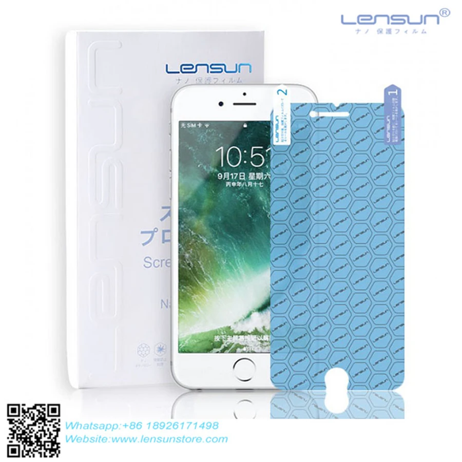 Антибликовая нано защита экрана LENSUN для Iphone 7 Plus|nano screen protector|screen protectorprotector plus |