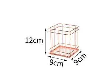 1 шт. розовое золотая металлическая ручка держатель Коробка Чехол подставка для канцелярских принадлежностей домашний стол канцелярские Декор Офисная парта аксессуары поставок - Цвет: 02