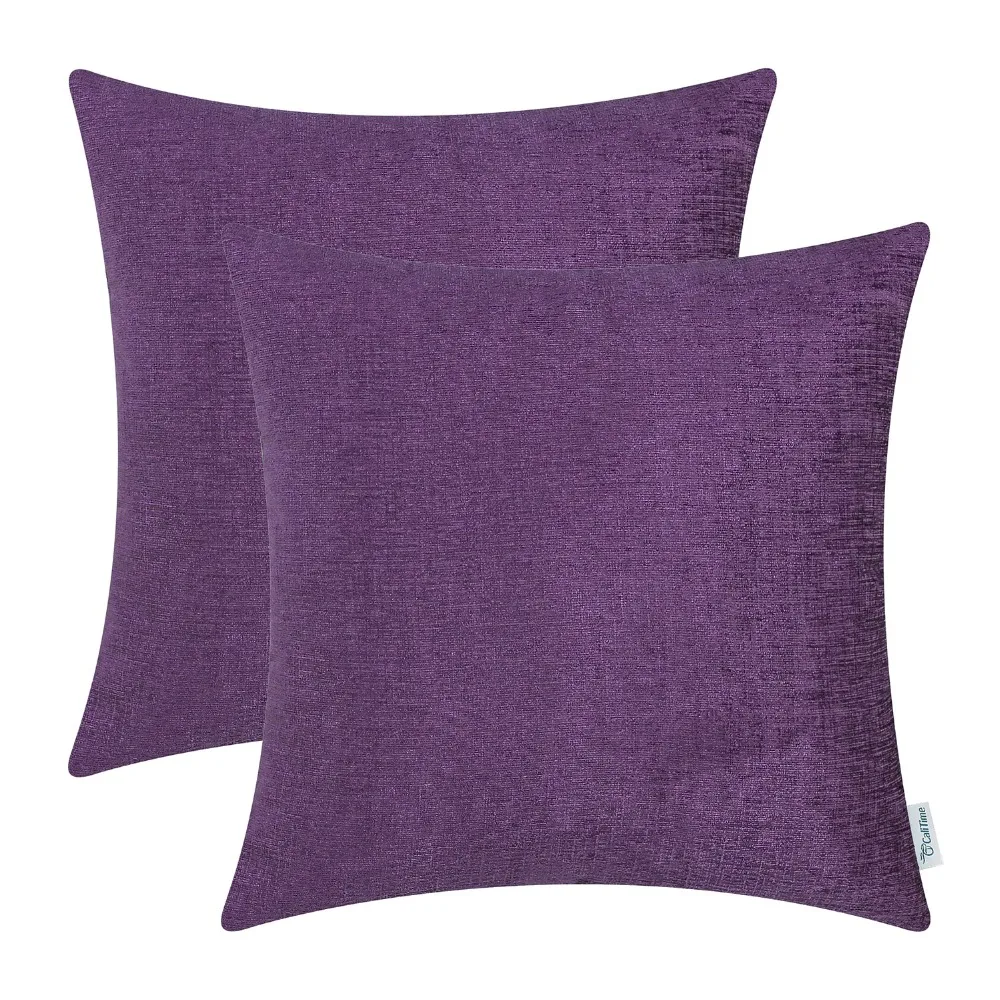 2PCS CaliTime Cushion Covers Pillow Cases for Couch Sofa Home Decor