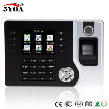 

TCP IP Biometric Fingerprint Time Attendance Recognition Device Clock Recorder Electronic English Reader Machine USB RFID Card