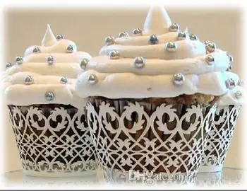 

New Arrival Laser Cut Cupcake Wrapper Cake Liners Decorating Boxes Cup Tools For Wedding Baby Shower Favor Supplies