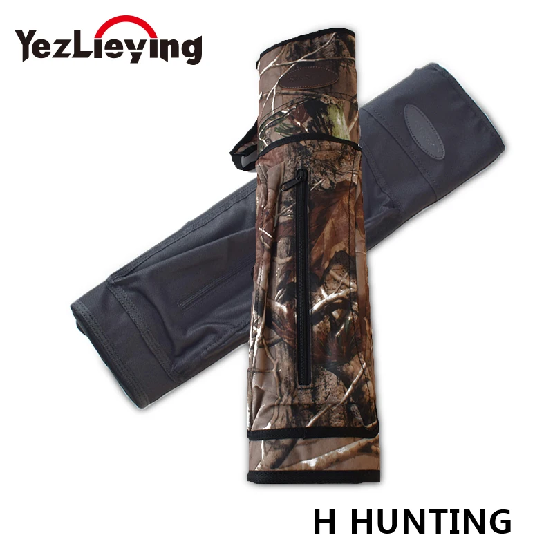 

Topoint Archery New Hand Crafted Leather arrows Quiver Slung on Shoulder Oxford cloth Holding camouflage black Color