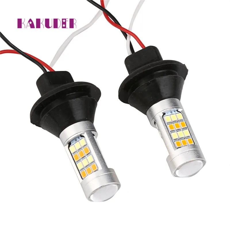 DRL поворотники хвост 2X1156 P21W BA15S 50 Вт 42SMD обратный Светодиодный свет белый/янтарный Luz Ligero Автомобильный свет sep23