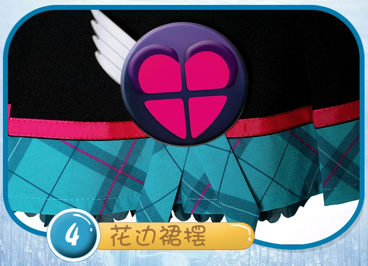 Новое поступление Vocaloid Косплей Костюм Хацунэ Мику косплей костюм магический Мирай Униформа платье Хэллоуин костюм