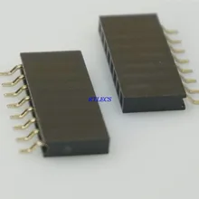 10 шт. 0,10" 2,54 мм 1x8 Pin 8 положение женский PCB заголовок Однорядный правый угол SMT/поверхностный монтаж SMD горизонтальный M20 разъем