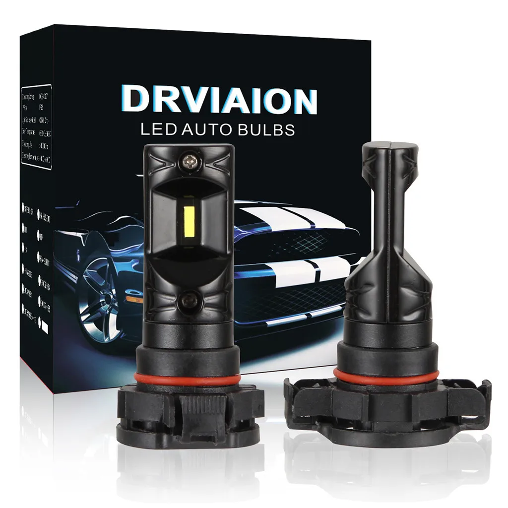 

Light Bulbs For Cars 2Pcs LED Fog Light Headlight Super Bright 6500K Halogen Replace 5202 1600LM 40W 2pcs LED Fog Lights For Car