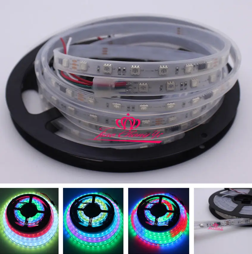 buy 5M Digital WS2811 LED Strip 5050 RGB Dream Color 300LED Lights DC 24V waterproof