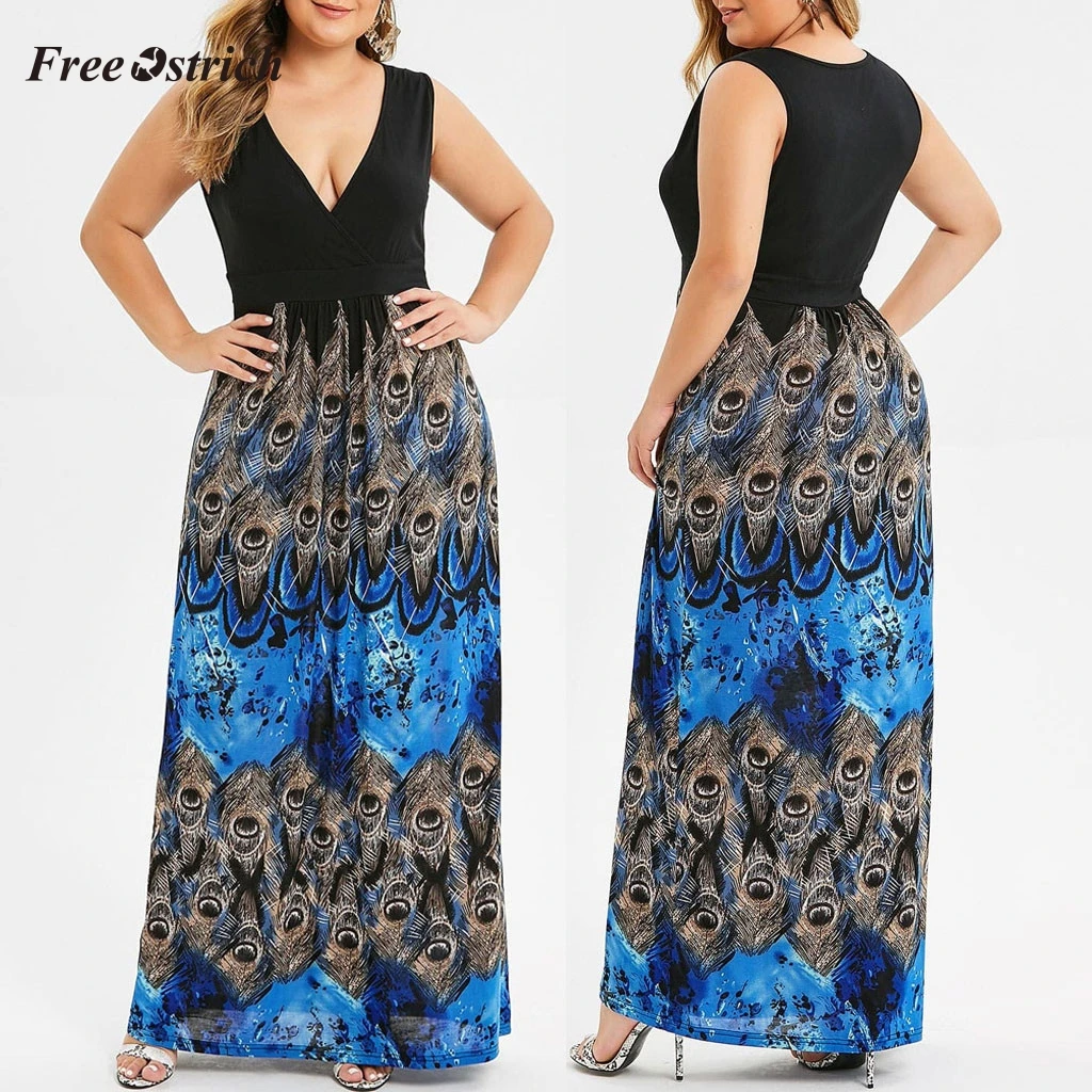 plus size ostrich feather dress