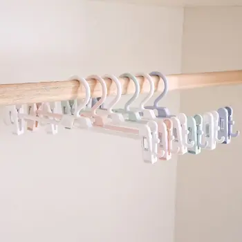 

5pcs Stackable Hanger Rack Strong Plastic Pants Trouser Skirt Add-On Hanger with Adjustable Clip and hook Non Slip Space-Saving