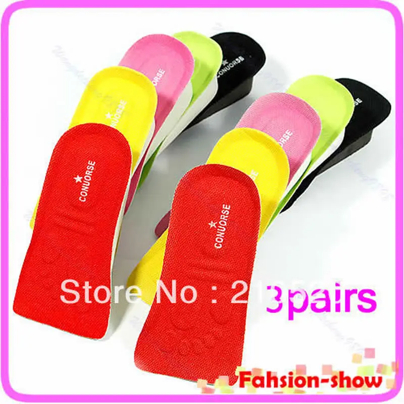 3 Pairs Men&Women 3CM Up Height Increase Insole/Shoe Pad