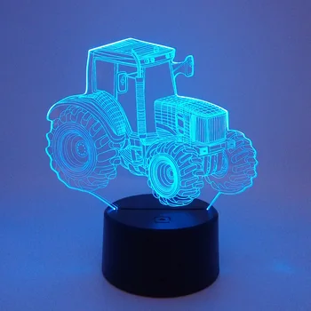 

Tractor Gift 3d Desk Lamp Touch Colorful Table Lamps For Living Room Table Moderne Lighting Table Lamp 3d Nightlight