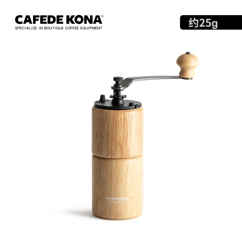  Manual Coffee Grinder Retro Style Wooden Coffee Bean Mill Grinding Cast Iron burr Hand Coffee Vinta - 32976511754