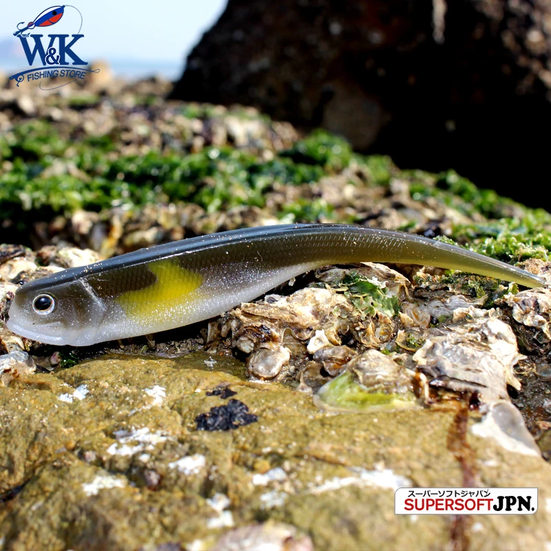 W&K Artificial Lures 13 cm Fake Fish Soft Lure Walleye Zander Salmon Bass Fishing Lure 4pcspk Pin Tail Bait Soft Fishing Lures