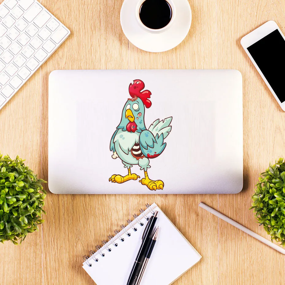 Lucu Colorful Zombie Ayam Ayam Mobil Bumper Stiker Dinding Removable