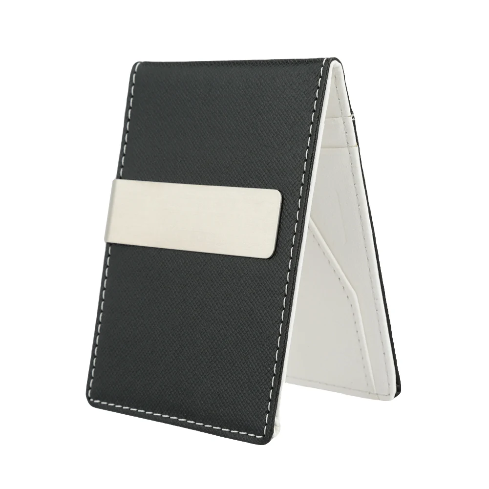  New Fashion Faux Leather Business Wallet Men Fluorescence Color Money Clip Slim Holder Portefeuille Femme for Card Cash Money 