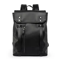 AWEN SHAW мужской рюкзак из искусственной кожи с пряжкой противоугонные черные Повседневная модная сумка большой емкости школьные деловые