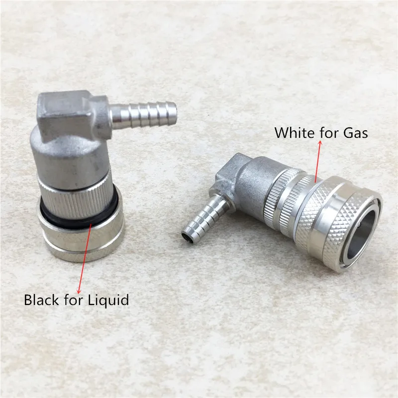 Stainless Steel Ball Lock Disconnects 14'' Fittings Liquid or Gas Barb For Cornelius Corny Kegs Beer Brewing