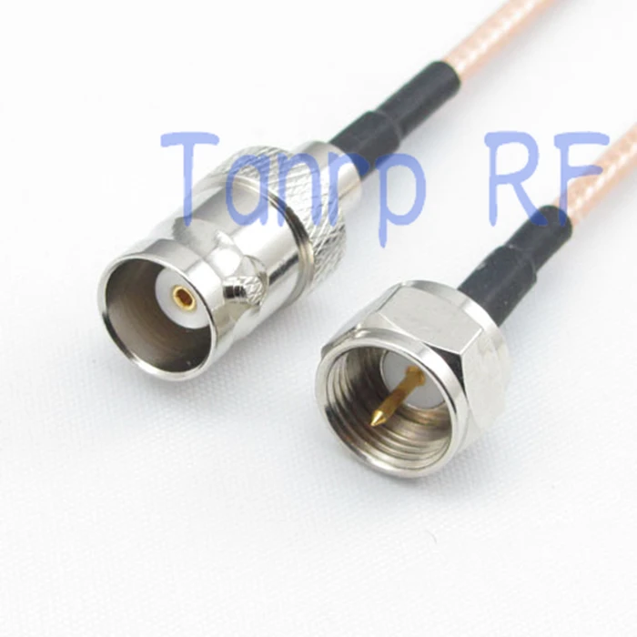 

20inch BNC female jack to F male plug RF adapter connector 50CM Pigtail coaxial jumper cable RG316 extension cord