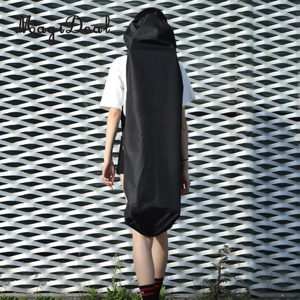 Portable Skateboard Bag Longboard Case Backpack Skating 118x40cm Black, Waterproof and Wear Resistant