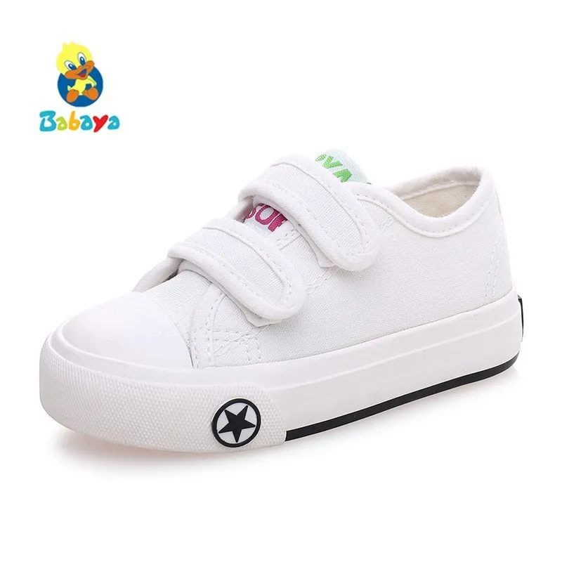 

Children Canvas Shoes For Girls Kids Shoes Girls Boys Sneakers Breathable 2017 New Autumn Spring Baby Shoes White 2-9 Years Old
