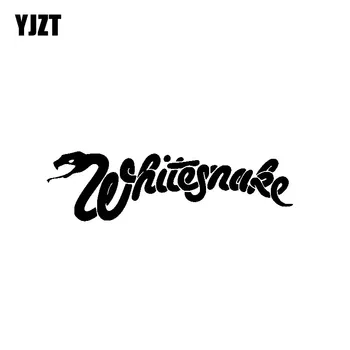 

YJZT 17.8CM*5CM Whitesnake Rock Warning Sign Vinyl Motorcycle Car Sticker Decals Black/Silver C13-000622