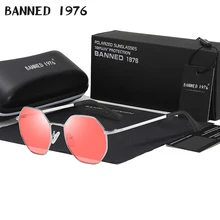 HD поляризационные полигональные Солнцезащитные очки женские мужские очки женские роскошные Ретро Металлические крутые солнцезащитные очки винтажные Oculos Feminino UV400