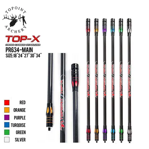 Tiro com Arco de Carbono Tiro de Arco e Flecha Estabilizador Balance Haste Principal 18 Polegada Arco Recurvo Caça Acessórios 1 pc Bar