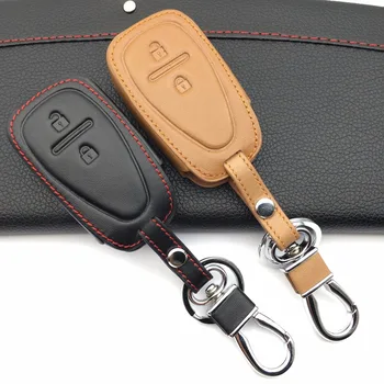 

Newly Used for Chevrolet Leather Key Cover for Chevrolet 2016 2016 2 Button Smart Remote Control Box Car wallet protect shell