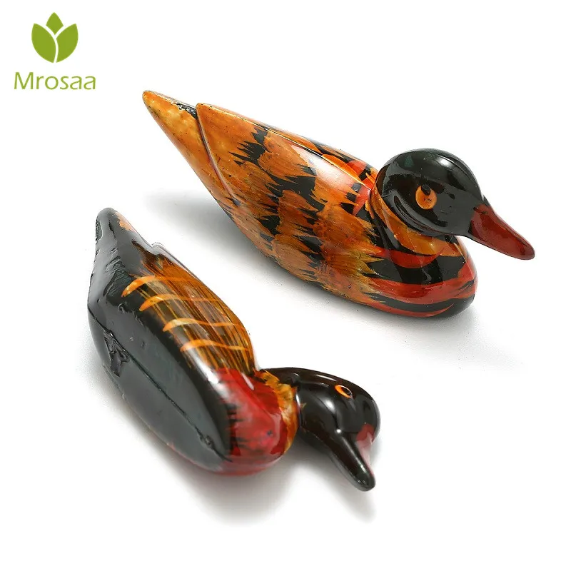 

Mrosaa Lovely Ducks Ornament Figurines Mandarin duck Chopstick Fork Knife Holder Lovely Craft For Feng Shui Gift home decor