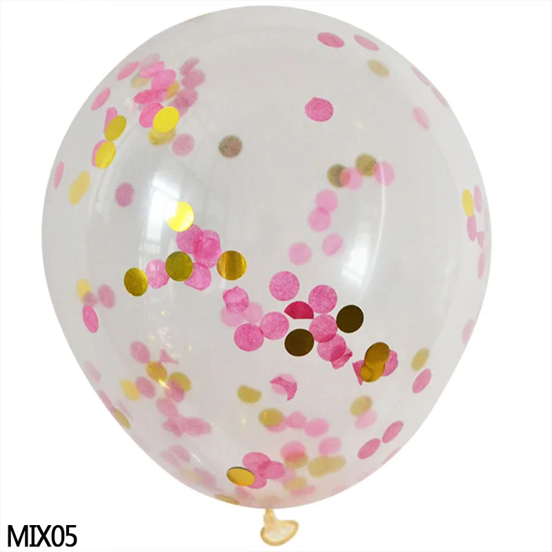 5 шт. 5 дюймов мини воздушный шар "Конфетти" многоцветный конфетти латексный шар Свадебный фестиваль Декор торт Топпер день рождения поставки 65 - Цвет: mix05