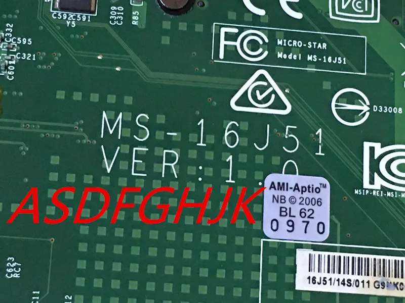 price reduction  MS-16J5 FOR MSI Prestige PE70 PE60 6QE GE62 GE72 Laptop Motherboard WITH i7-6700HQ 2.6Ghz CPU MS-16