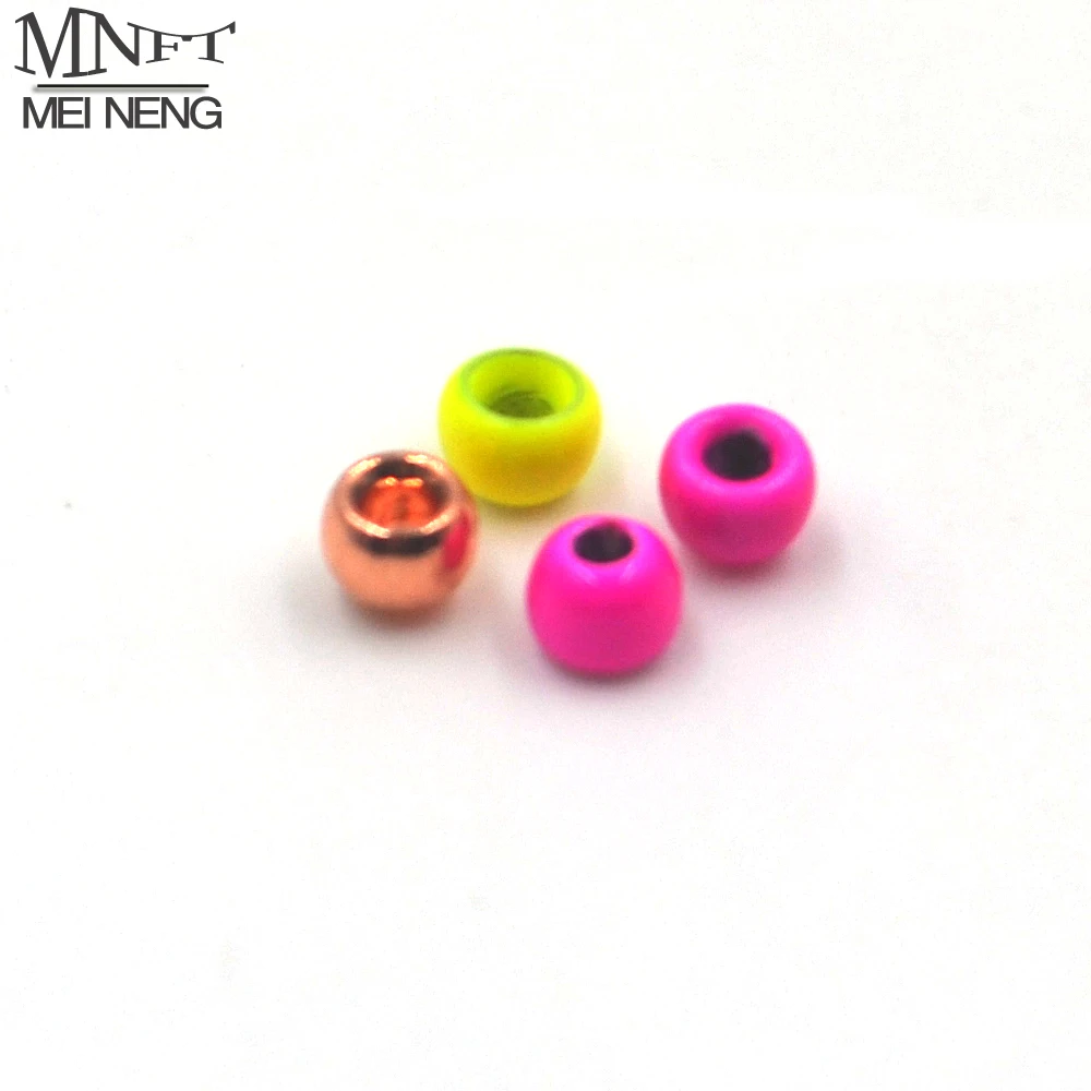 MNFT 100 pièces 2.4mm laiton perle rose/jaune/couleur brute pour nymphe Streamer BugsTying tête yeux mouche attachant matériel (lot de 100)