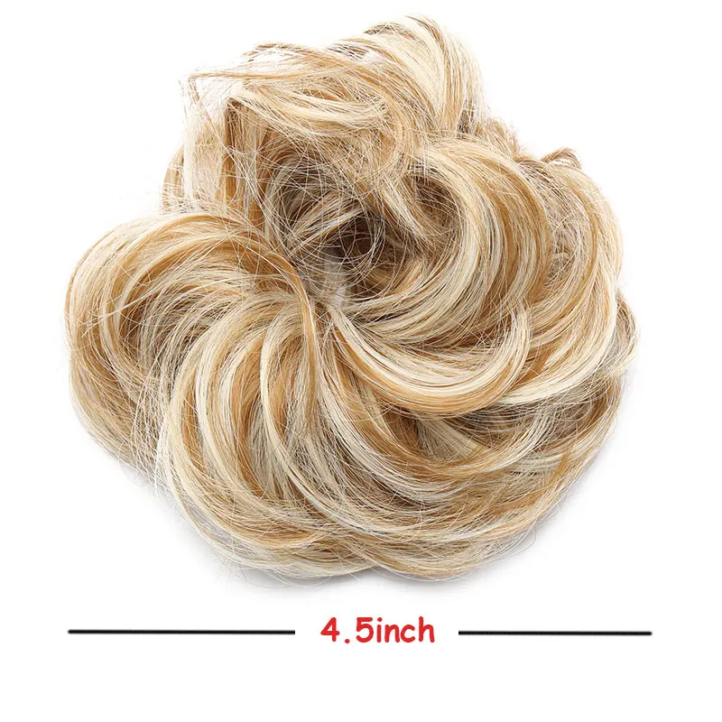 SNOILITE Synthetic Chignons Hair Scrunchies Extensions Hair Piece Wrap Ponytail Hair Tail Updo Fake Hair Bun Hairpiece