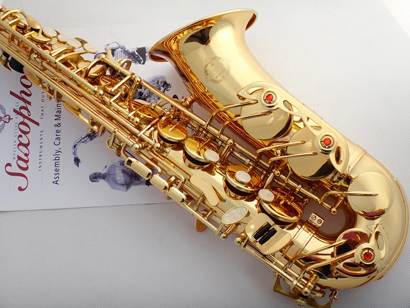 

High Quality Alto Sax New Golden Saxophone E Flat Alto Saxophone Super Playing Musical Instruments Mouthpiece Gift
