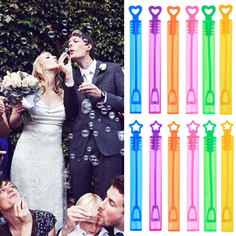 empty bubble bottles with wands