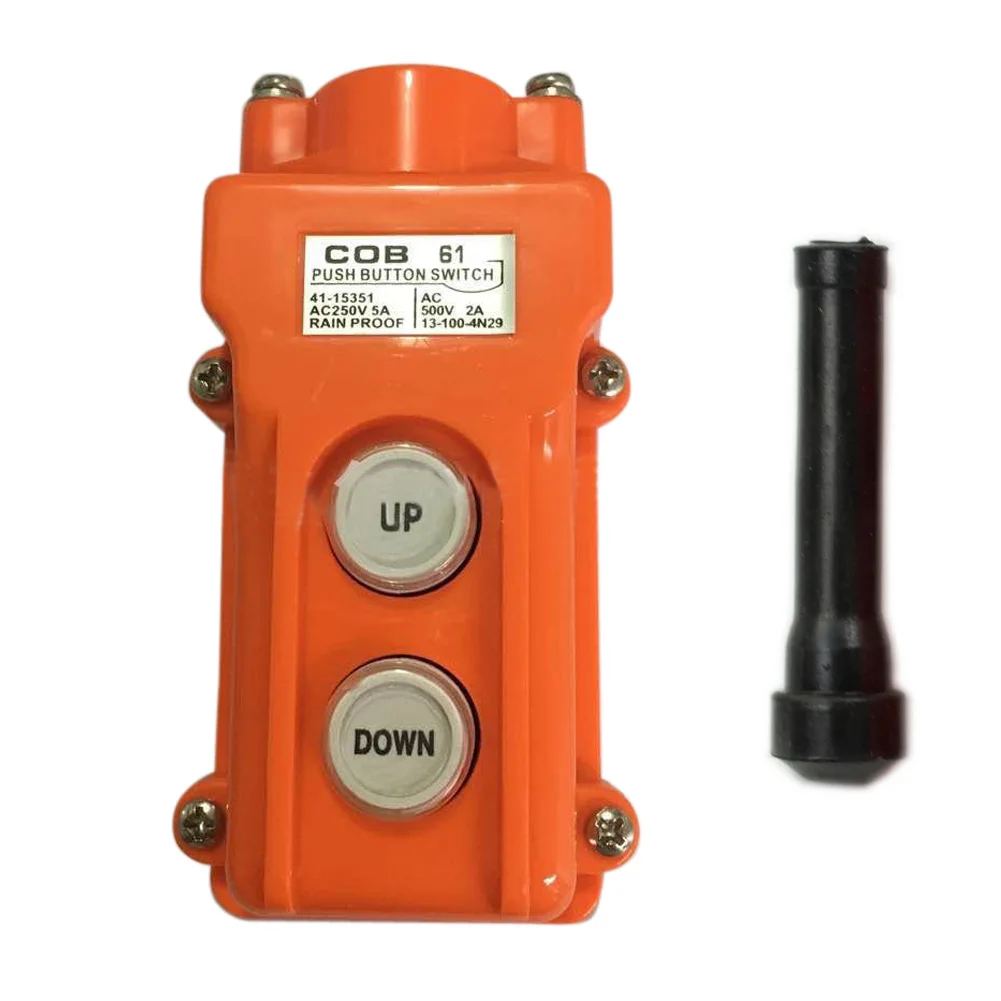 

Hoist Crane Pendant Pushbutton Switch Up-Down Station Heavy Duty Rainproof Impact Resistant and Corrosion Resistant