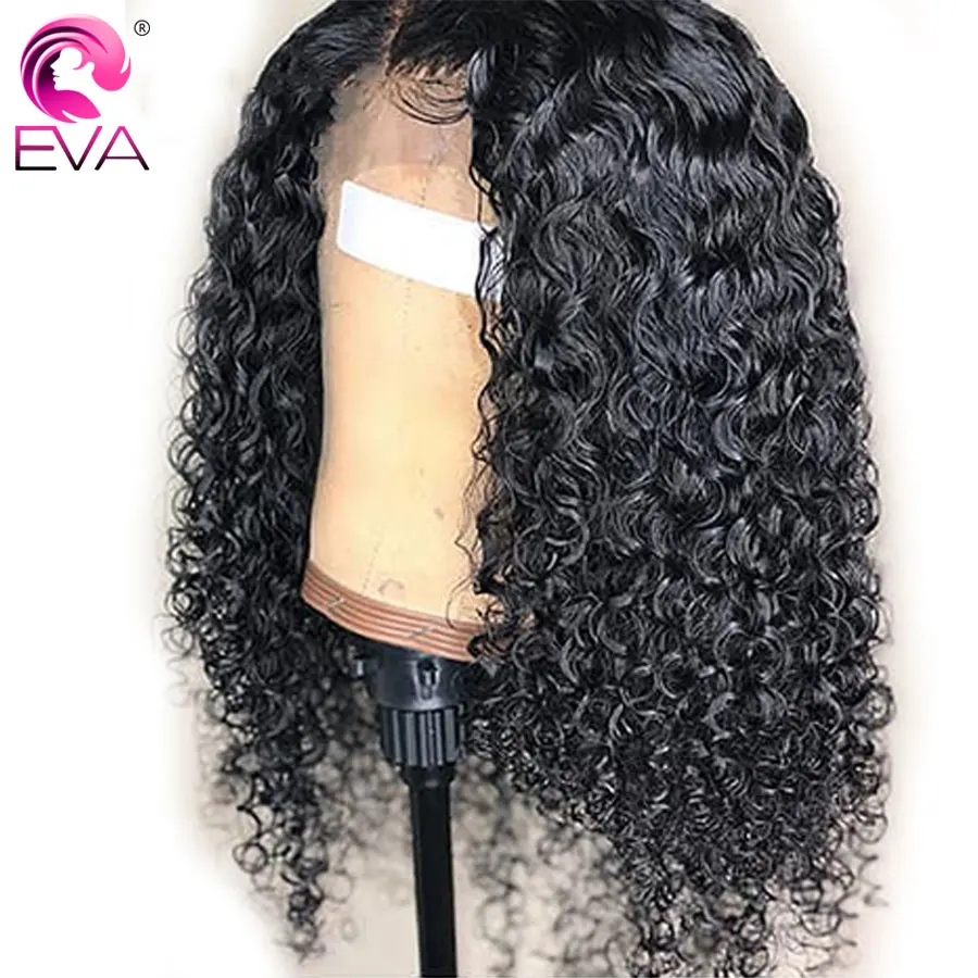 Ева волосы 13X6 Синтетические волосы на кружеве натуральные волосы парики для черный Для женщин предварительно сорвал Glueless Синтетические