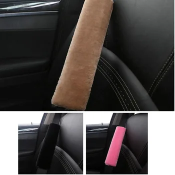

2PCS Winter Warm Car Styling Seat Safety Belts Padding For BMW E46 E90 E60 E36 F20 X5 Ford Focus 2 3 1 Peugeot 206 307 308 Saab