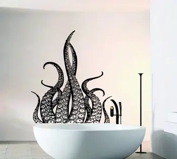 

Tentacles Wall Decal Vinyl Decoration Bathroom Removable Octopus Style Wall Sticker Sea Ocean Animal Wallpaper W442