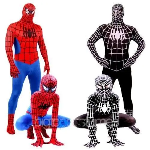 Adult-M Gakin Spider Man Cosplay Costume Lycra Spandex Superhero Zentai Bodysuit for Adults//Kids Black